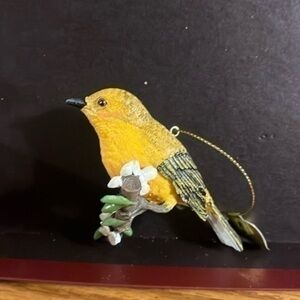 The Danbury mint Christmas ornament - yellow warbler